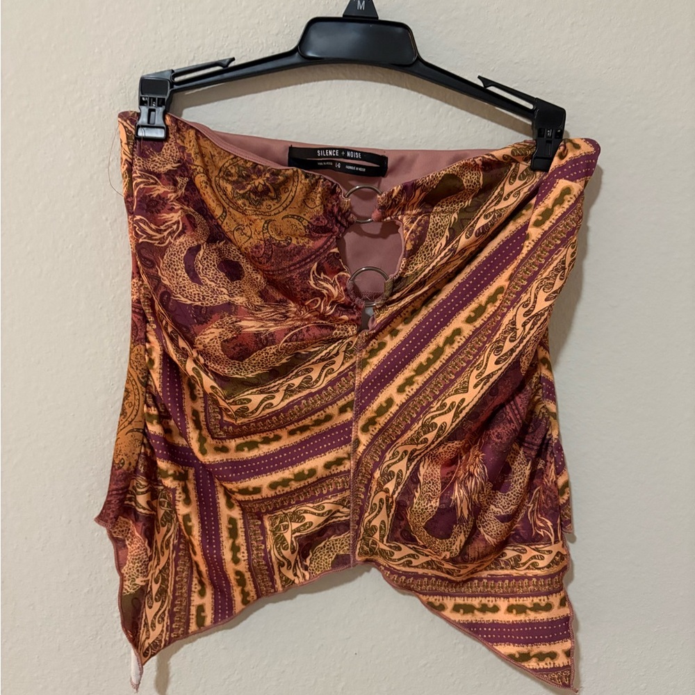 Silence + Noise Multicolor Crop Top